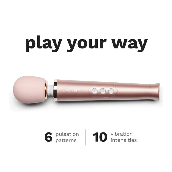 Petite Rechargeable Wand Massager - Rose Gold