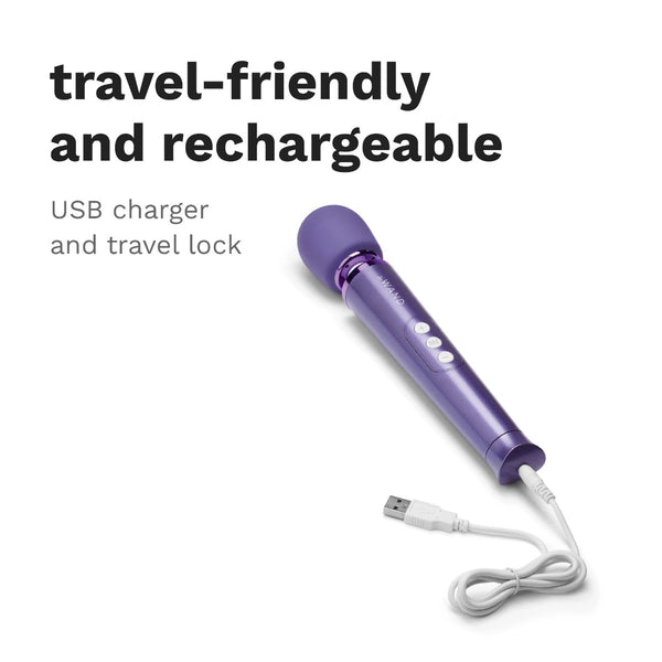 Petite Rechargeable Wand Massager - Violet