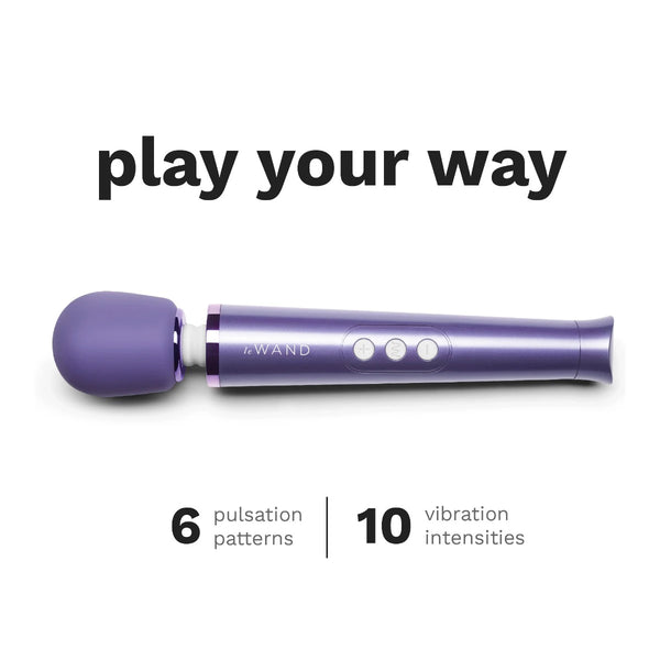 Petite Rechargeable Wand Massager - Violet
