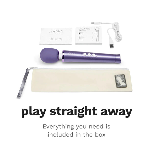 Petite Rechargeable Wand Massager - Violet