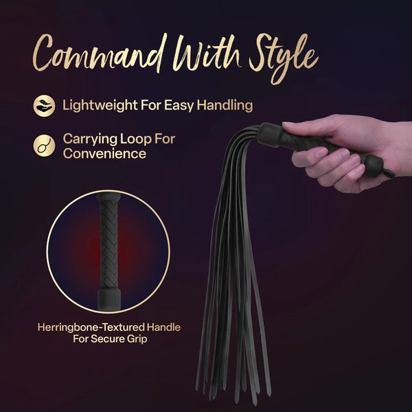 Temptasia Ardor Silicone Flogger - Black
