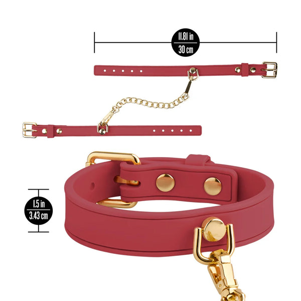 Temptasia Ardor Silicone Wrist & Ankle Restraints - Red