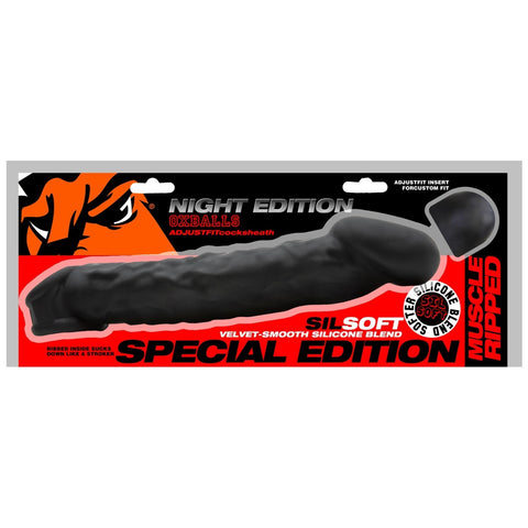 MUSCLE RIPPED SILSOFT Slim Veiny Cocksheath With Adjustable Fit - Special Edition