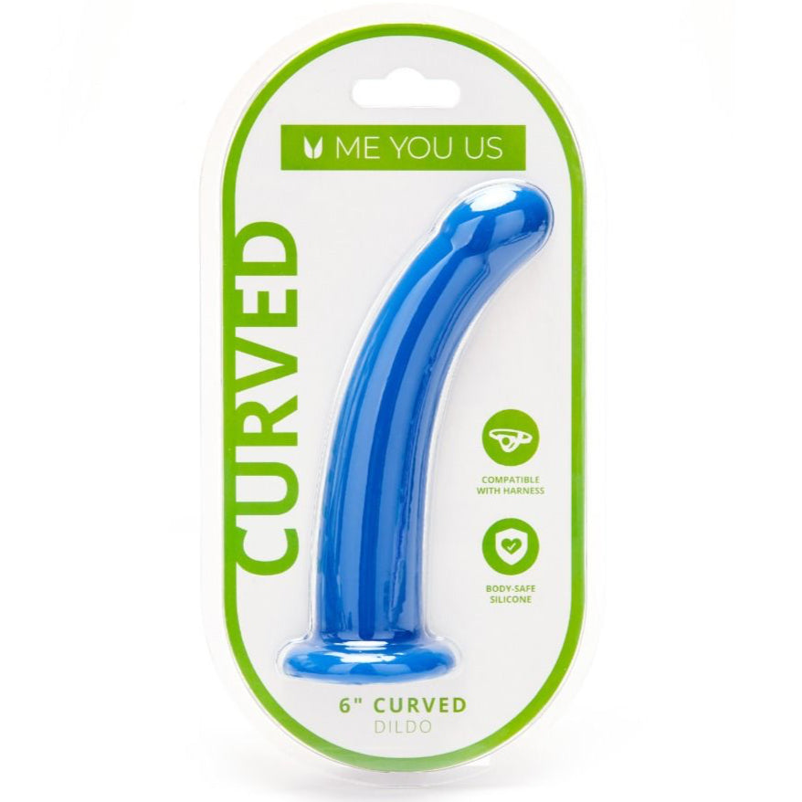 6" Curved Silicone Dildo