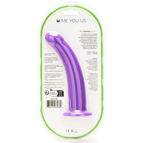 7" Curved Silicone Dildo