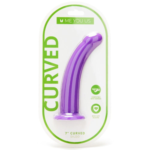 7" Curved Silicone Dildo