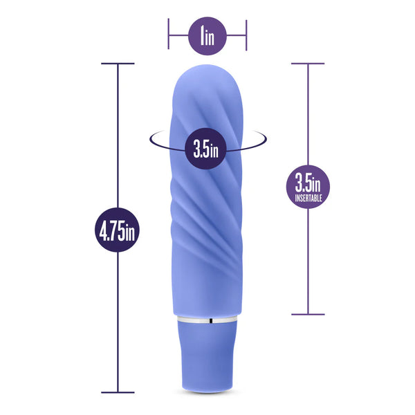 Luxe Nimbus Mini Platinum-Cured Silicone Vibrator - Periwinkle