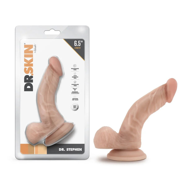 Dr. Skin Dr. Stephen 6.5" Dildo With Balls - Vanilla