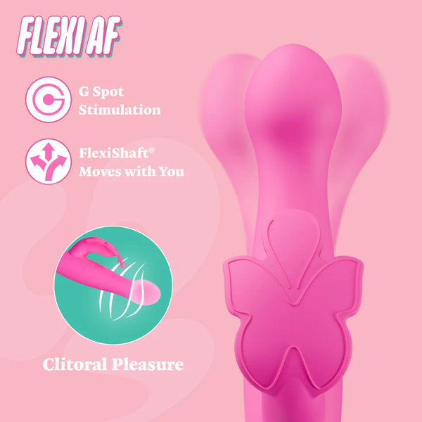 Aria Naughty AF Rumble Tech™ Rechargeable G-Spot & Clitoris Silicone Vibrator