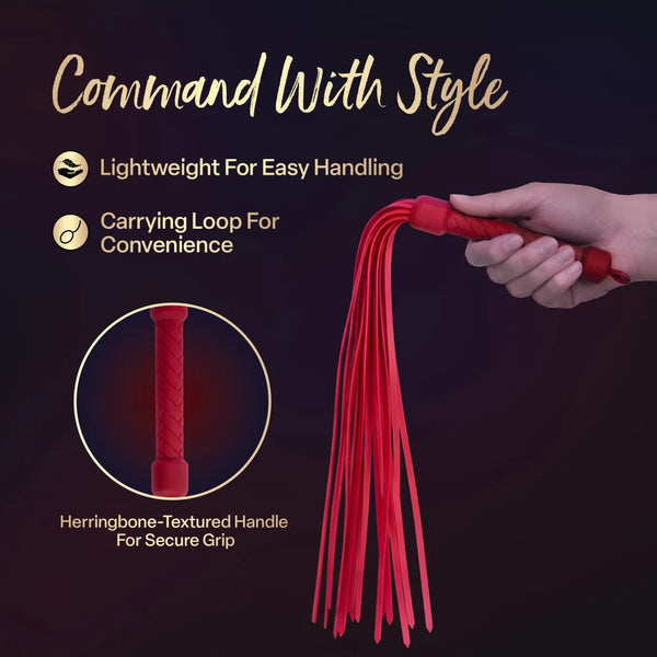 Temptasia Ardor Silicone Flogger - Red