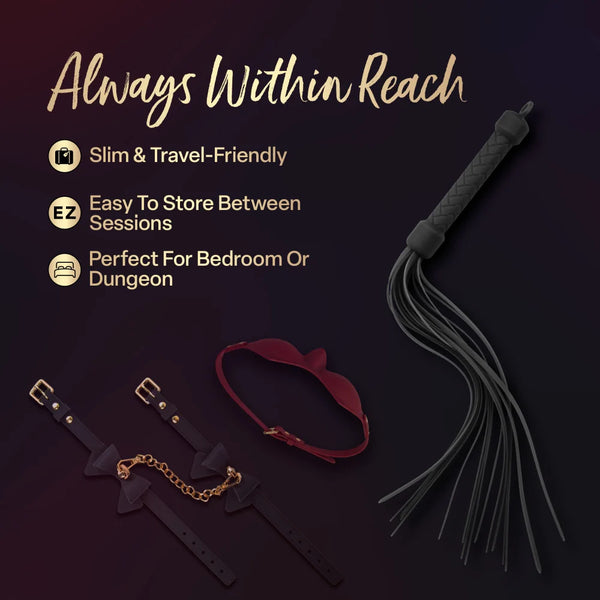 Temptasia Ardor Silicone Flogger - Black