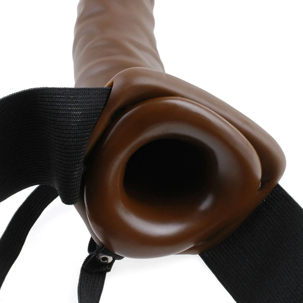 Fetish Fantasy Series 8" Hollow Strap-On - Brown
