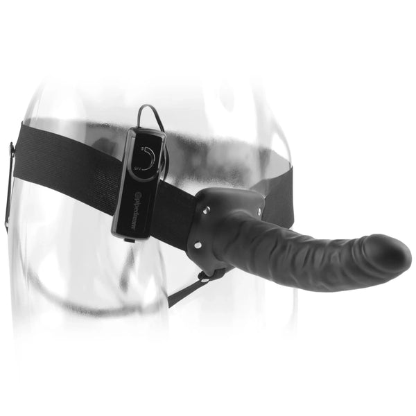 Fetish Fantasy Series 8" Vibrating Hollow Strap-On - Black