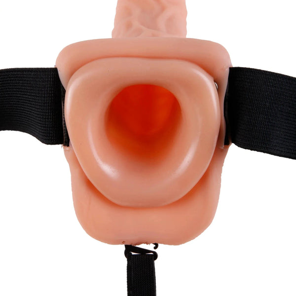 Fetish Fantasy Series 7" Hollow Strap-On with Balls - Light