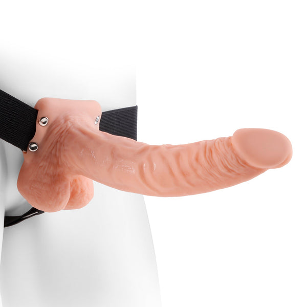 Fetish Fantasy Series 9" Hollow Strap-On with Balls - Light