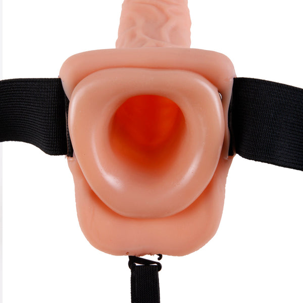 Fetish Fantasy Series 9" Hollow Strap-On with Balls - Light
