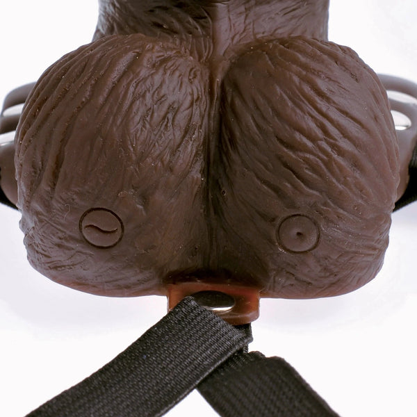 Fetish Fantasy Series 8" Rechargeable Hollow Strap-On with Remote - Brown