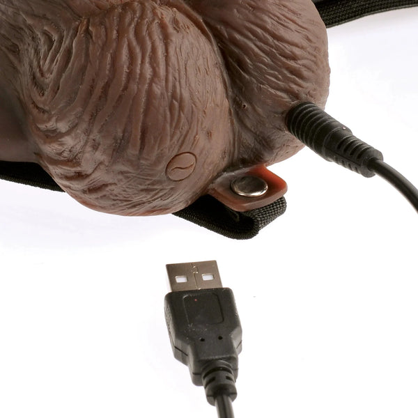 Fetish Fantasy Series 8" Rechargeable Hollow Strap-On with Remote - Brown