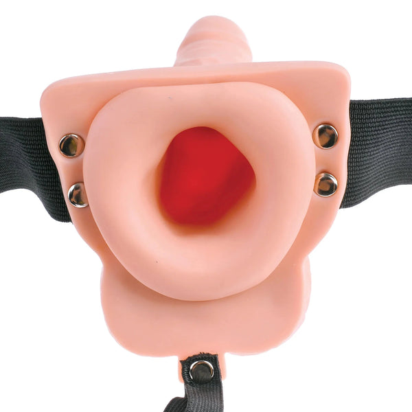 Fetish Fantasy Series 6" Rechargeable Hollow Strap-On with Remote - Light