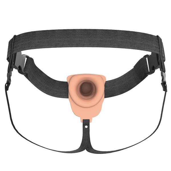 Fantasy X-Tensions Elite 6" Vibrating Hollow Silicone Strap-On - Light