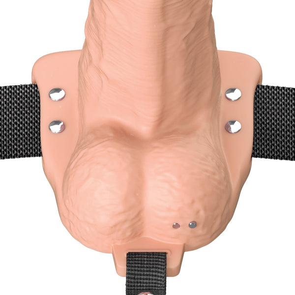 Fantasy X-Tensions Elite 6" Vibrating Hollow Silicone Strap-On - Light