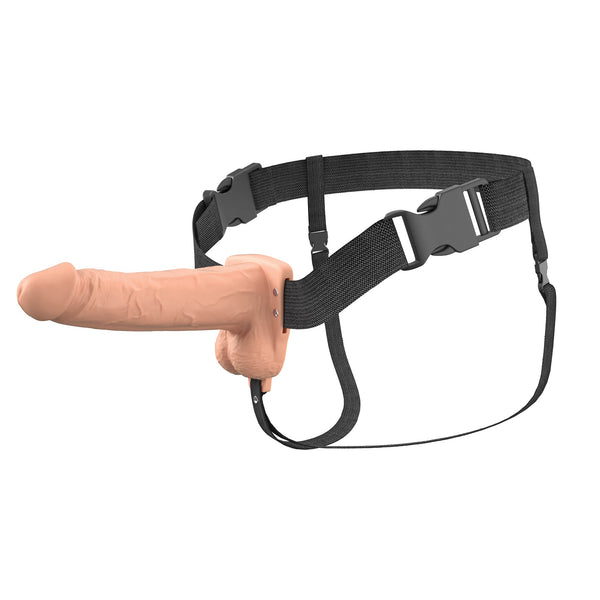 Fantasy X-Tensions Elite 7" Vibrating Hollow Silicone Strap-On - Light
