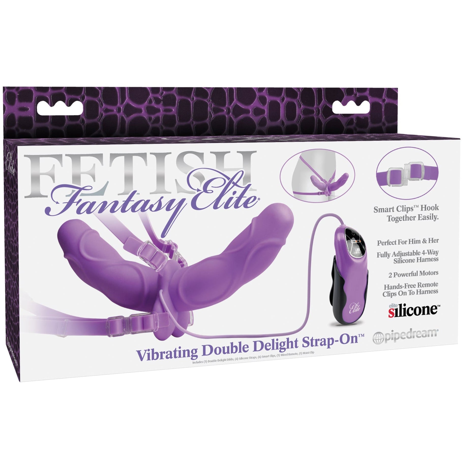 Fetish Fantasy Elite Vibrating Double Delight Strap-On