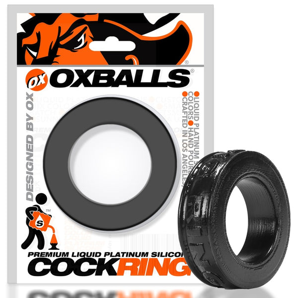 PIG-RING Liquid Platinum Silicone Ultra-Comfort Cockring - Black