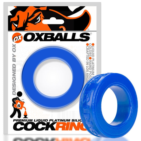 PIG-RING Liquid Platinum Silicone Ultra-Comfort Cockring - Blue