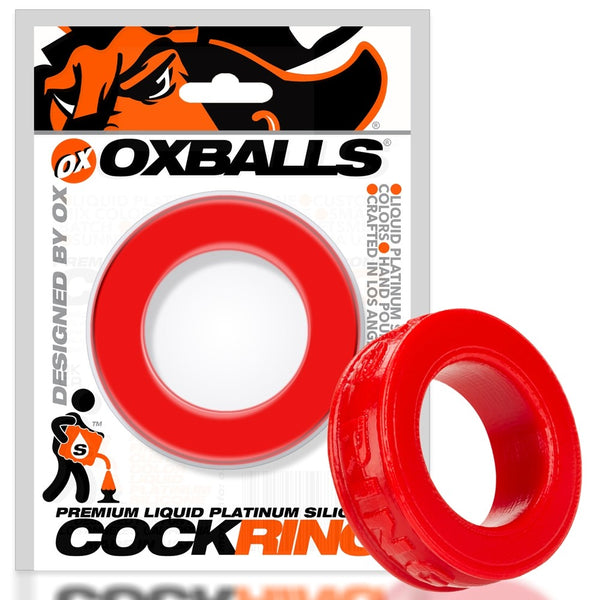 PIG-RING Liquid Platinum Silicone Ultra-Comfort Cockring - Red