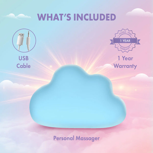 Play With Me Cuddle Cloud Handheld Rechargeable Clitoral Vibrator With Sensual Pleasure Nubs