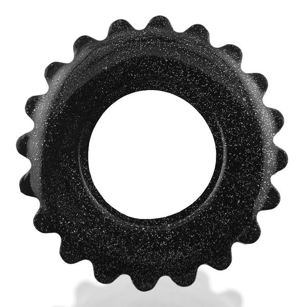PLUSHY flexTPR™ Bulge-Maker Padded Cockring - Black Mica