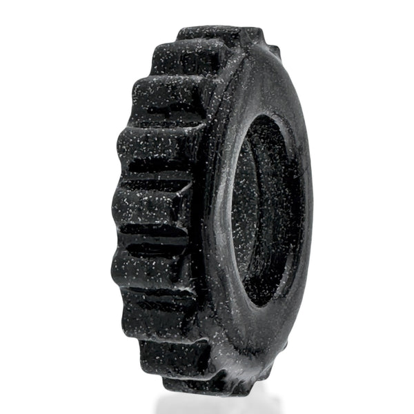 PLUSHY flexTPR™ Bulge-Maker Padded Cockring - Black Mica