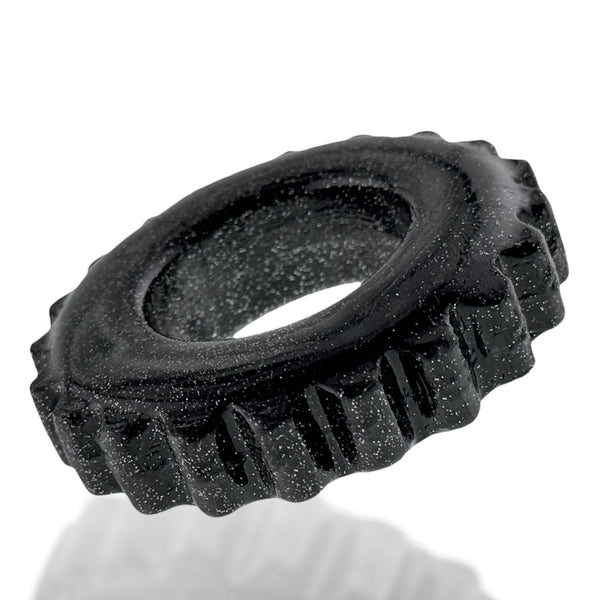 PLUSHY flexTPR™ Bulge-Maker Padded Cockring - Black Mica