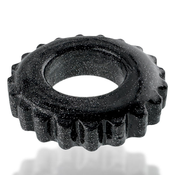PLUSHY flexTPR™ Bulge-Maker Padded Cockring - Black Mica