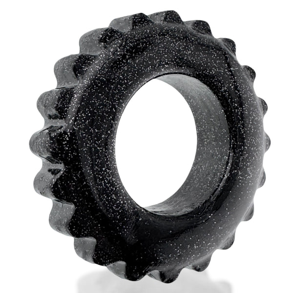 PLUSHY flexTPR™ Bulge-Maker Padded Cockring - Black Mica