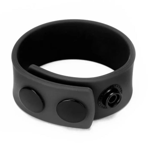 Silicone Adjustable Cock Strap - Black