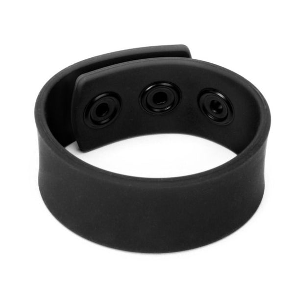 Silicone Adjustable Cock Strap - Black