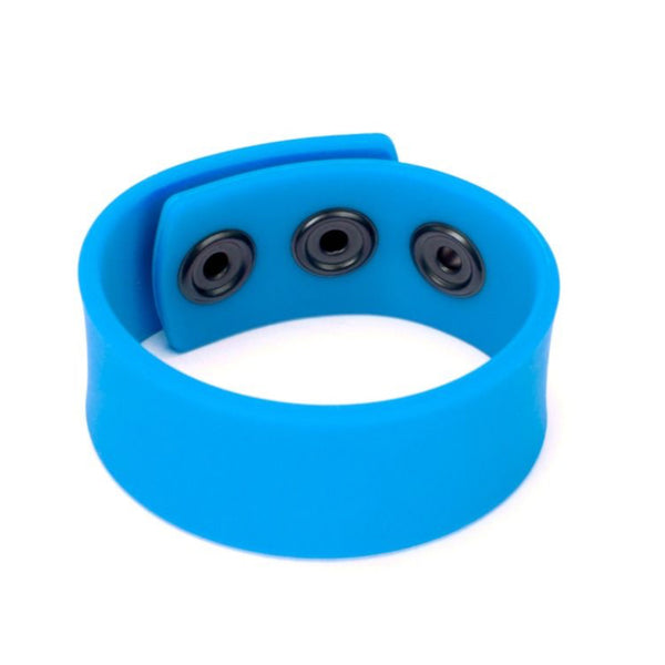 Silicone Adjustable Cock Strap - Blue