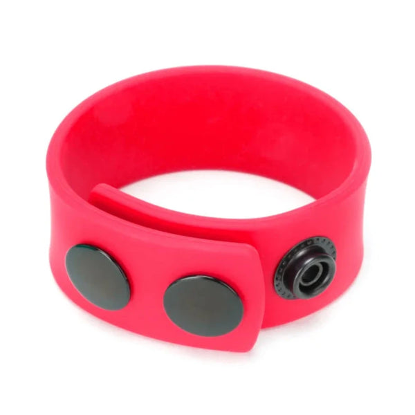Silicone Adjustable Cock Strap - Red