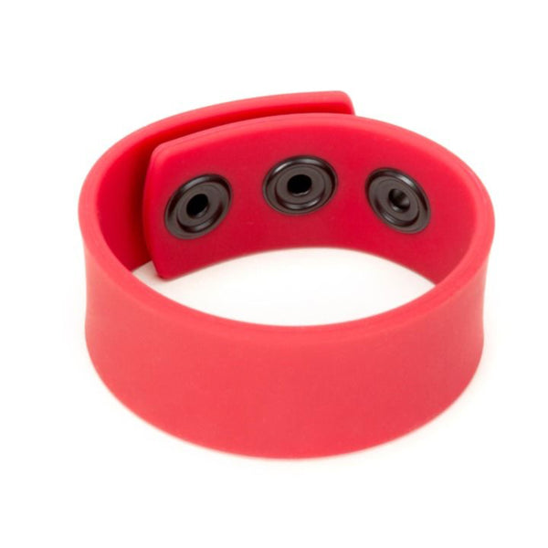 Silicone Adjustable Cock Strap - Red