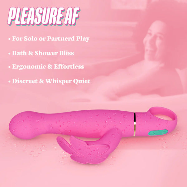 Aria Naughty AF Rumble Tech™ Rechargeable G-Spot & Clitoris Silicone Vibrator