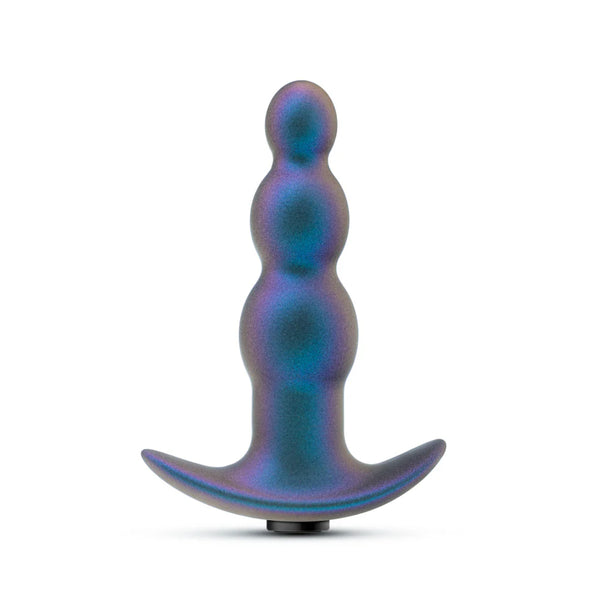 Anal Adventures Matrix The Expedition Platinum-Cured Rechargeable Vibrating Anal Plug With AnchorTech™ Base -Lunar Blue