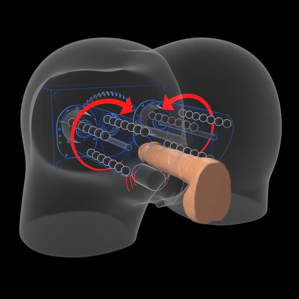 PDX Elite Milk Me Silly Twerks, Shakes & Gyrates Mega Masturbator - Brown