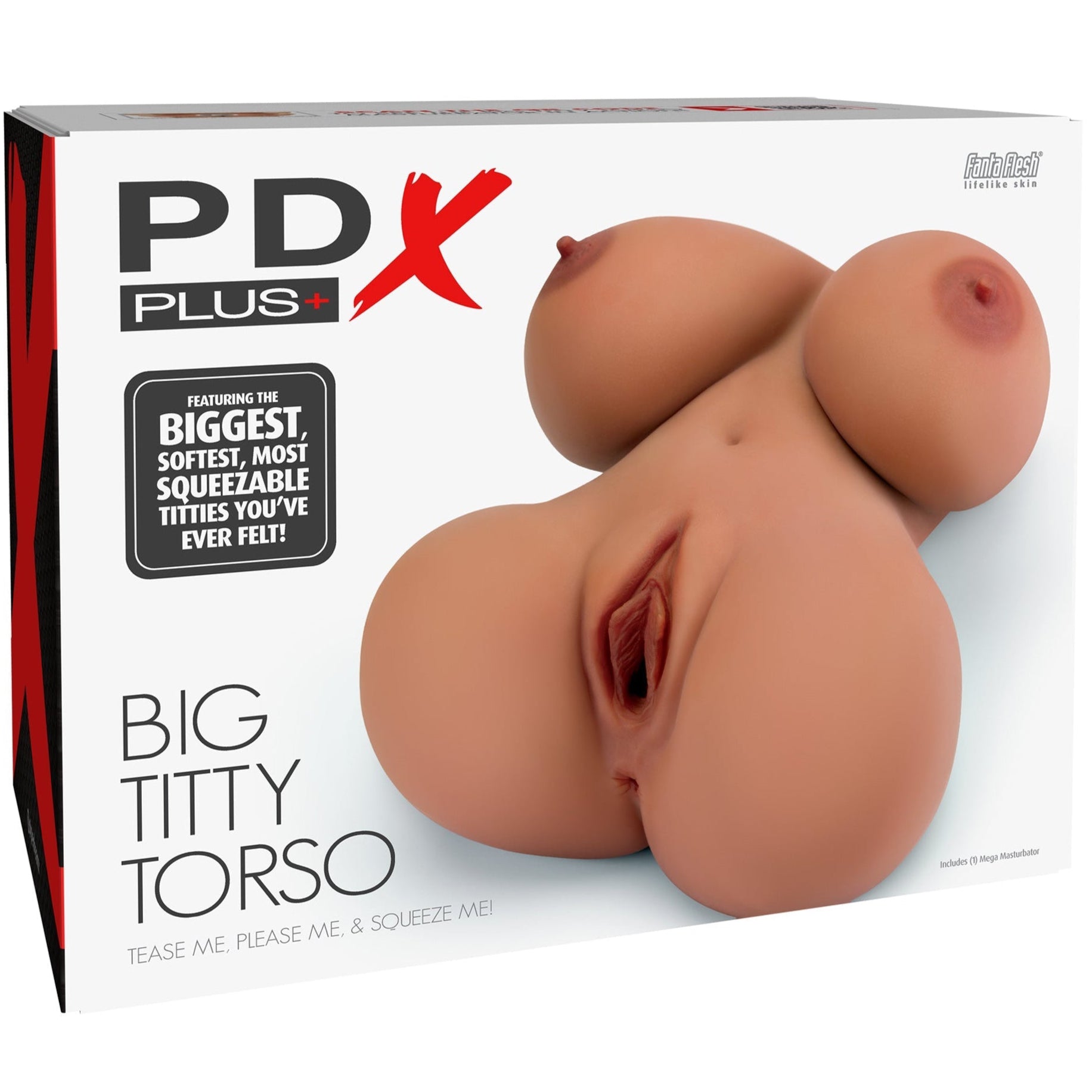 PDX Plus Big Titty Torso Masturbator - Tan
