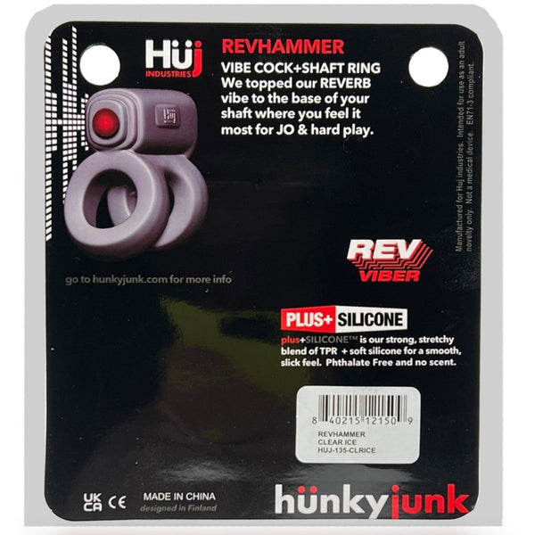 REVHAMMER Reverb Vibrating Cock & Shaft Ring - Clear Ice