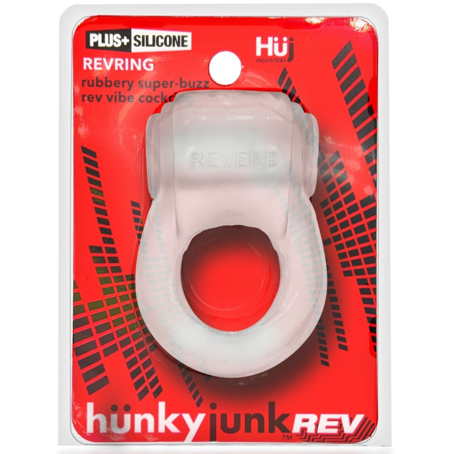 REVRING Reverb Vibrating Super-Buzz Cock Ring - Clear Ice
