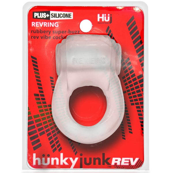 REVRING Reverb Vibrating Super-Buzz Cock Ring - Clear Ice
