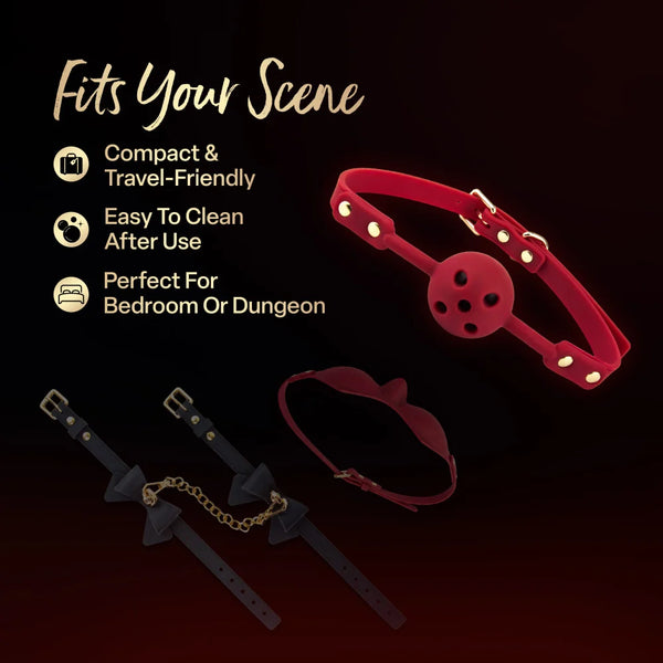 Temptasia Ardor Breathable Silicone Ball Gag - Red