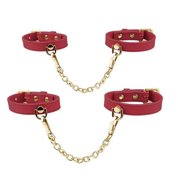 Temptasia Ardor Silicone Wrist & Ankle Restraints - Red